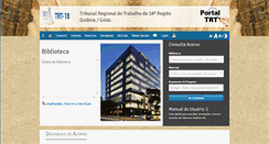 Desktop Screenshot of biblioteca.trt18.jus.br